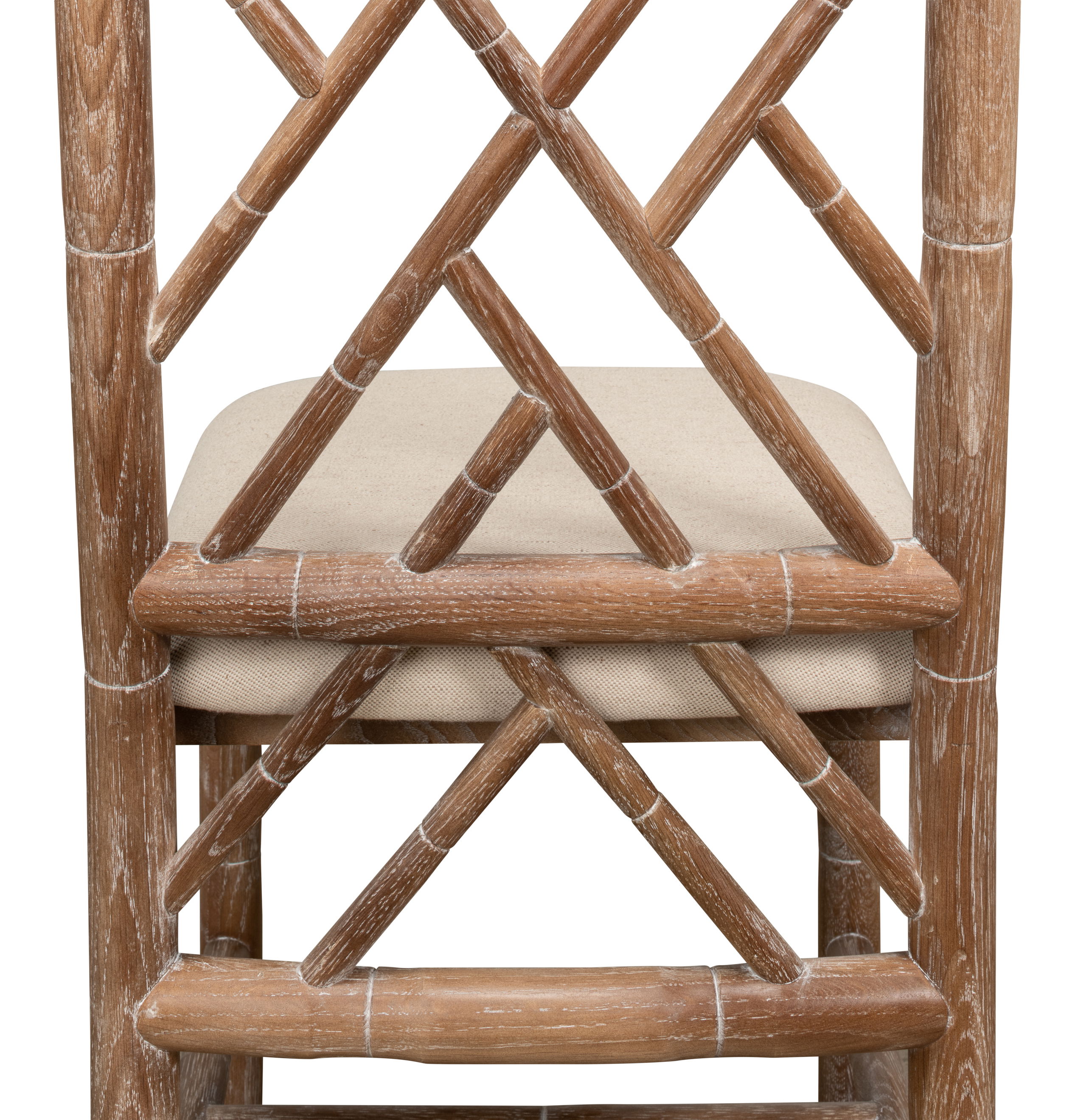 Brighton Bamboo Side Chair, Dining Chair by Sarreid, 17" length x 22" width x 39" height View 3