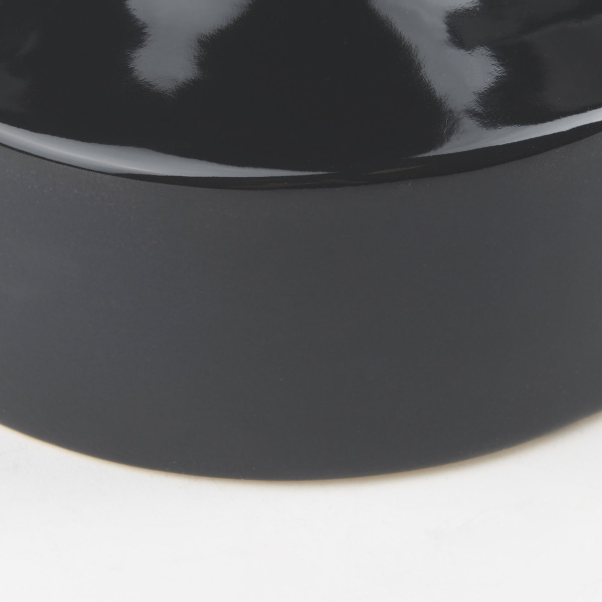 Burton 8.3H Small Glossy and Matte Black Ceramic Jug Vase, Decorative Jar by Mercana, 6.1" length x 6.1" width x 8.27" height View 11