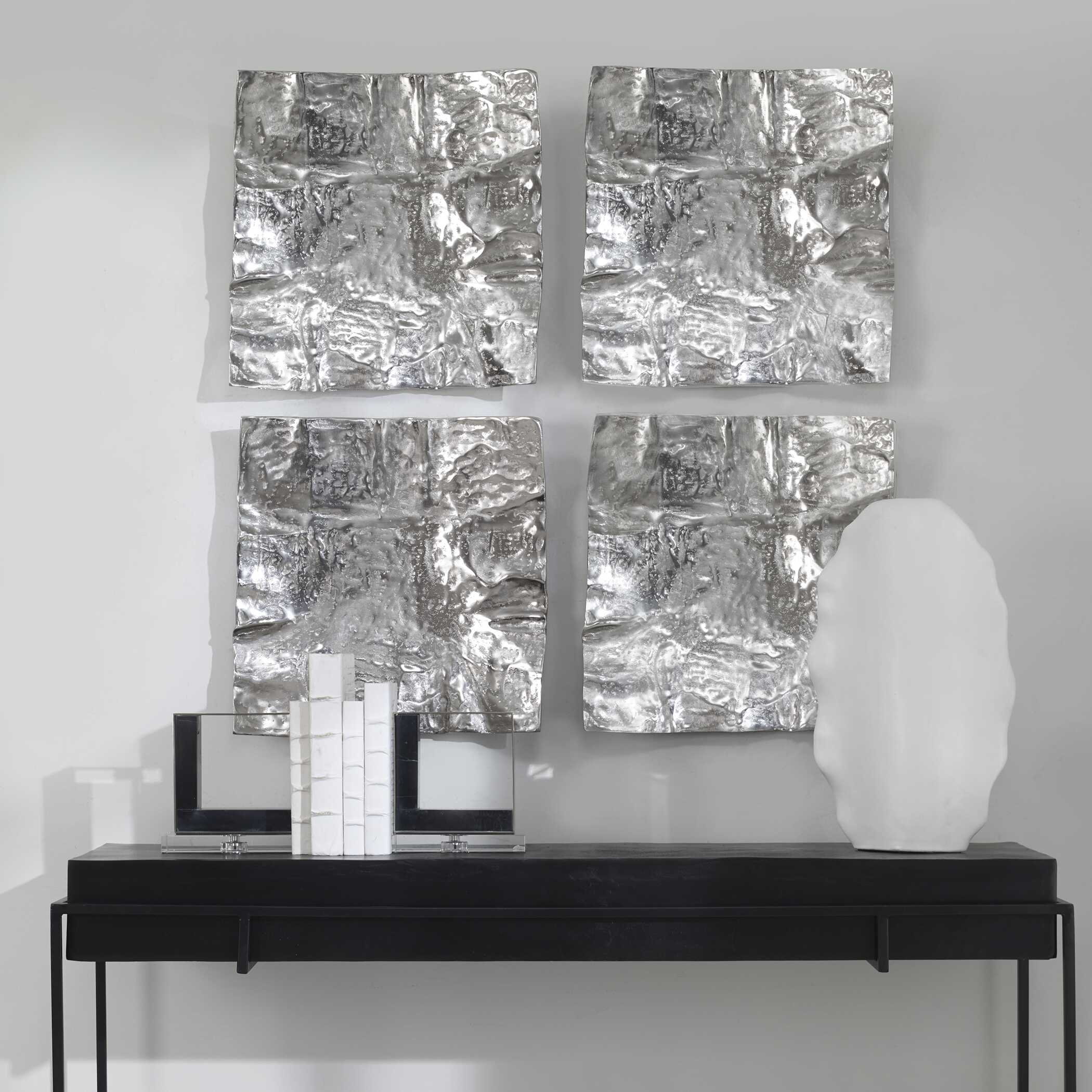 Archive Nickel Wall Decor, Sculptural Wall Art by Uttermost, 19" width x 19" height x 4" depth View 9