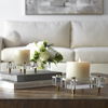 Claire Crystal Block Candleholders Set/2, Decorative by Uttermost, 6.25" width x 2.5" height x 6.25" depth thumbnail 2