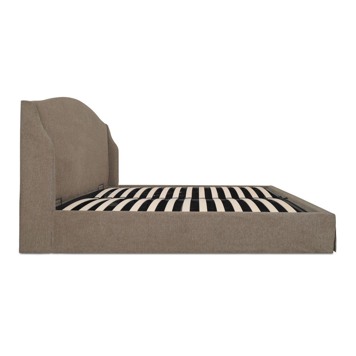 Weston King Storage Bed Brown, by Moe's Home, 6'7.92" width x 4'2" height x 7'4.58" depth View 3