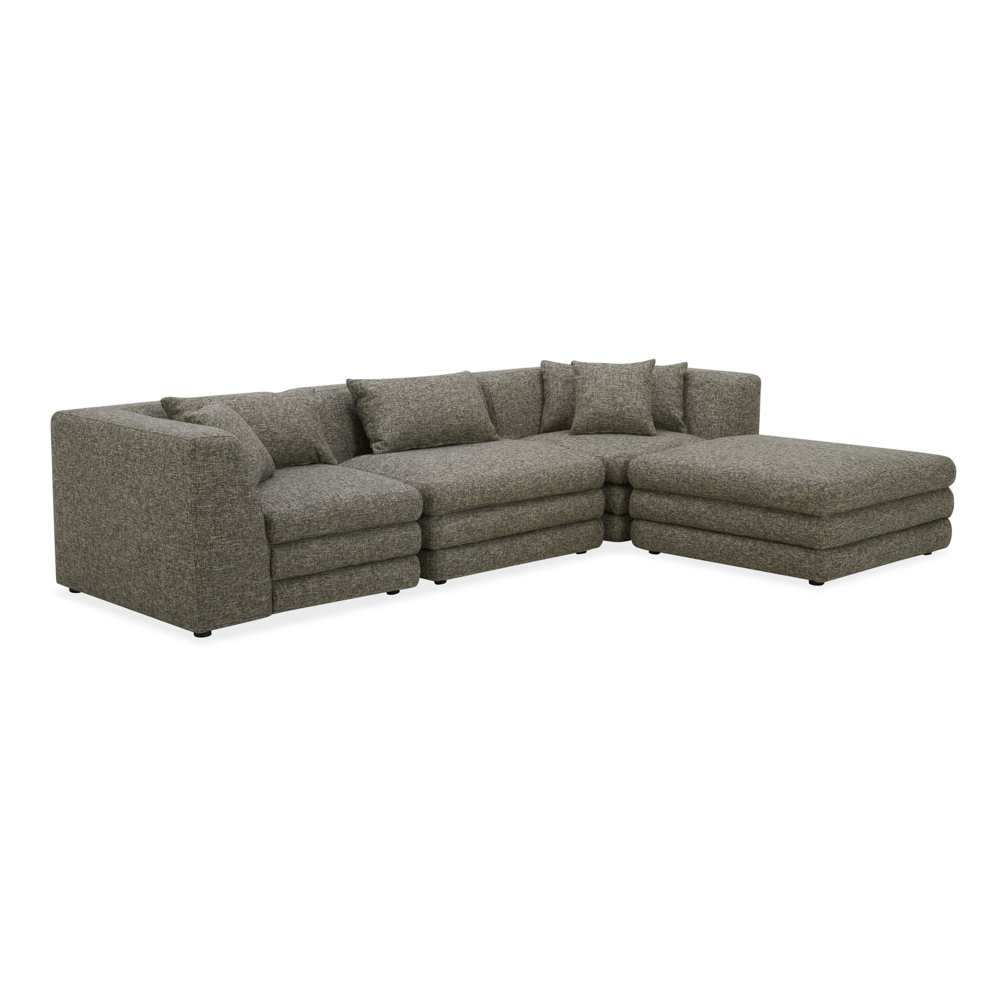 Lowtide Lounge Modular Sectional Stone Tweed large image 