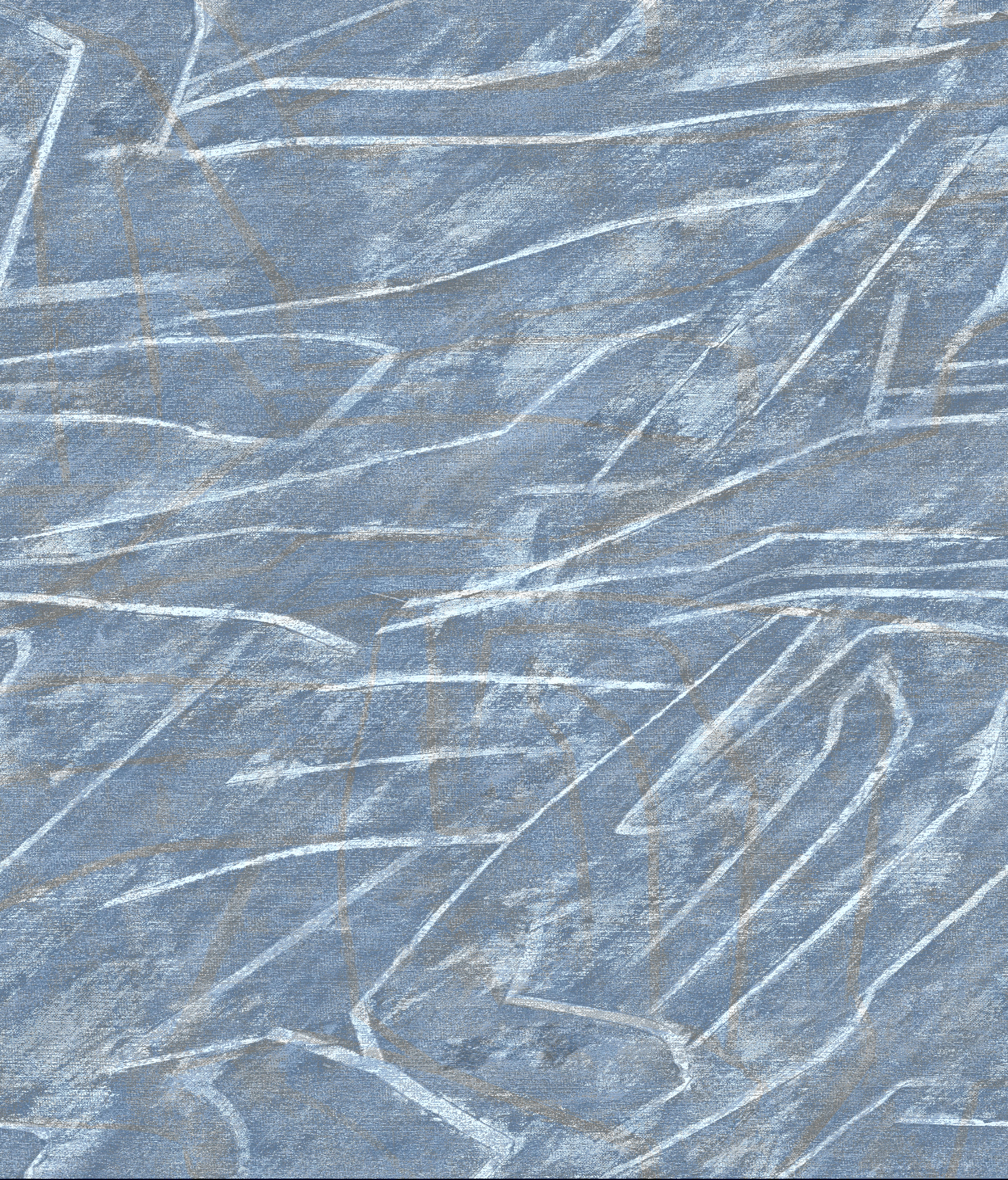 Urban Chalk Blue Peel & Stick Wallpaper large image 