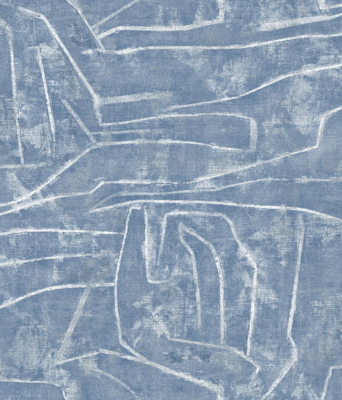 Urban Chalk Blue Peel & Stick Wallpaper