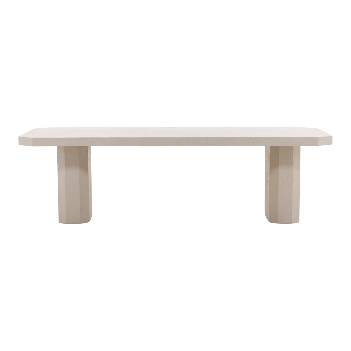 Prism Outdoor Dining Table Ivory, by Dovetail, 102.25" width x 30" height x 43.25" depth View 2