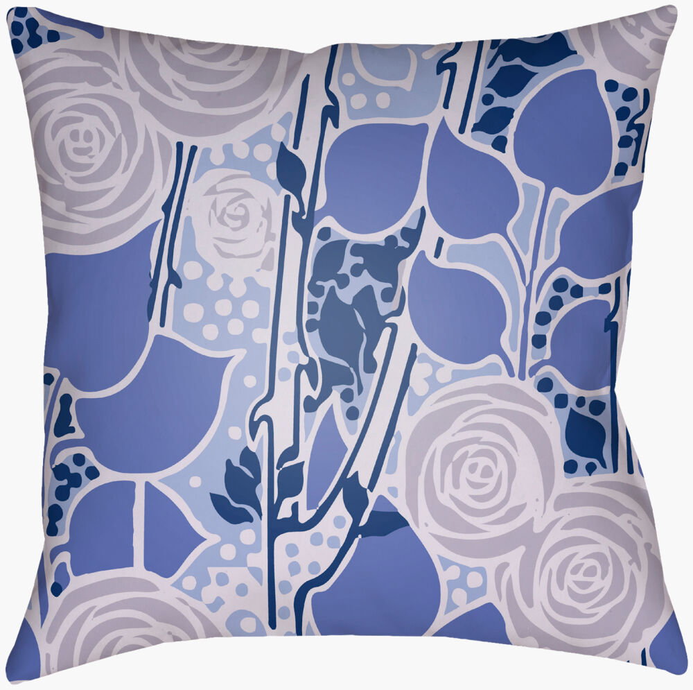 Chinoiserie Floral Accent Pillow, Decorative Pillow by Surya, 18" length x 18" width