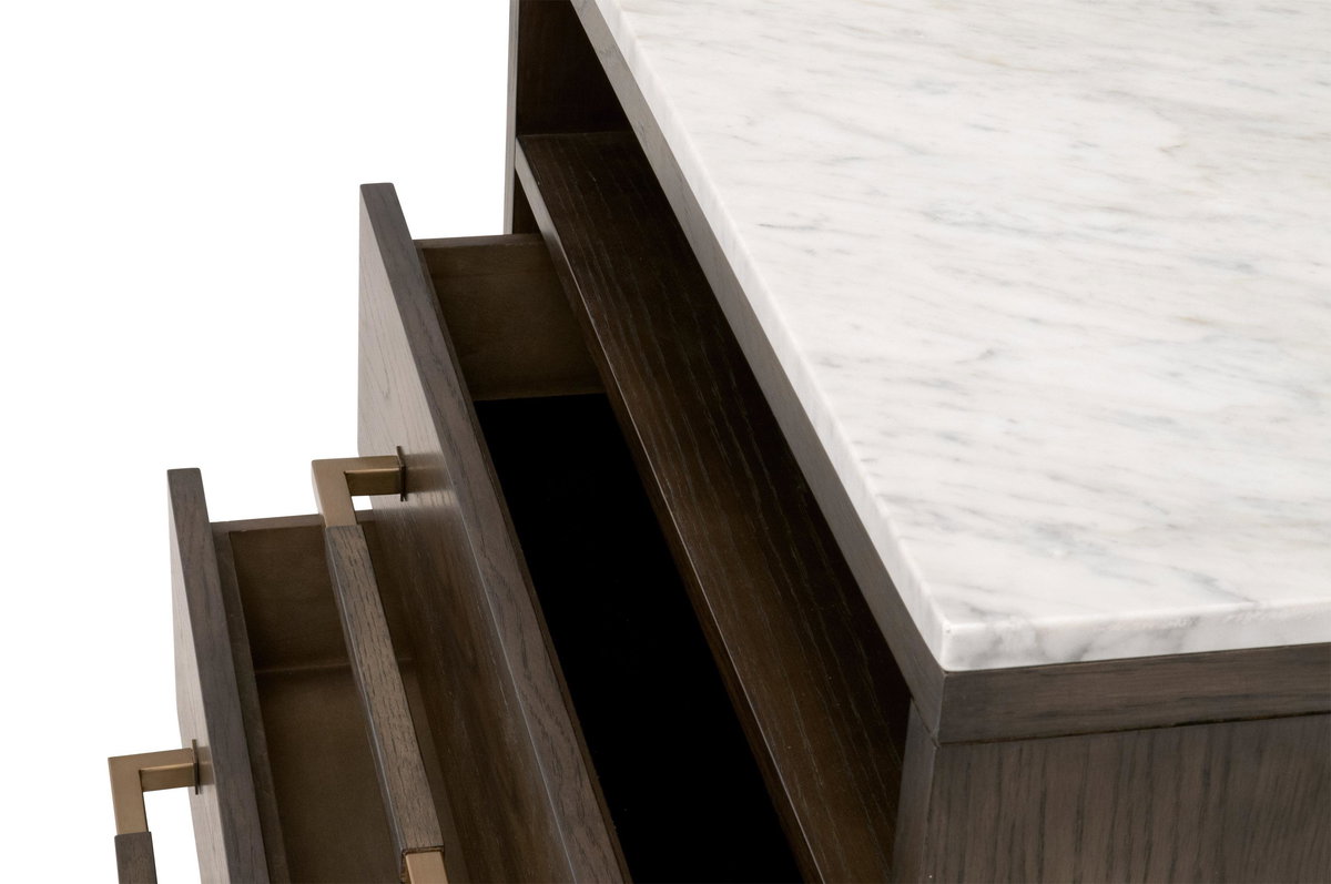 Cambria 2-Drawer Nightstand, by Essentials for Living, 29" width x 26.75" height x 18" depth View 6