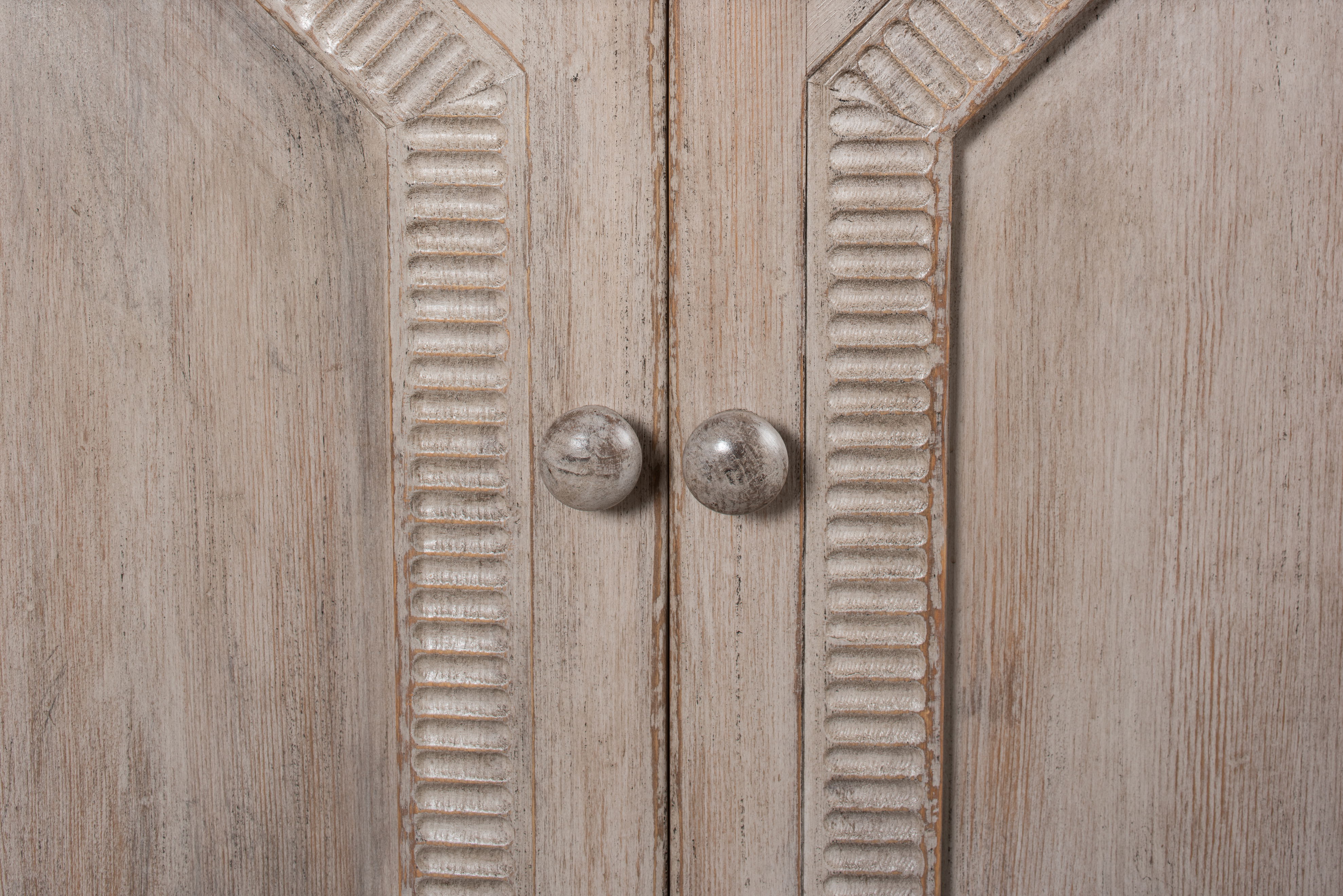 Six Diamonds Sideboard, French Grey, Cabinets & Sideboard by Sarreid, 112" length x 22" width x 37" height View 6