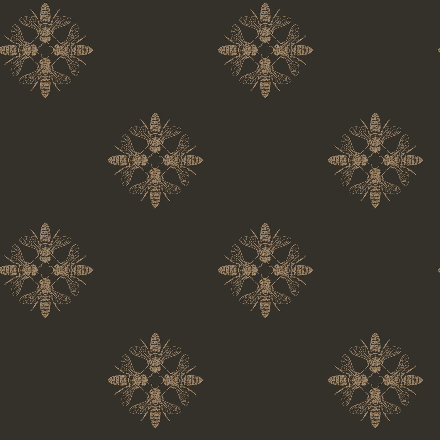 Honey Bee Gold & Black Wallpaper Honey Bee Gold & Black Wallpaper large image