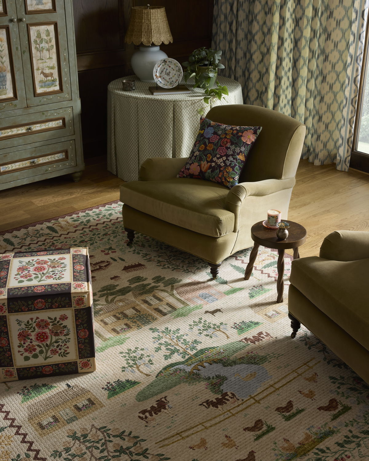 Rifle Paper Co. x Loloi Orchard Rug, 2'6" length x 7'6" width View 2
