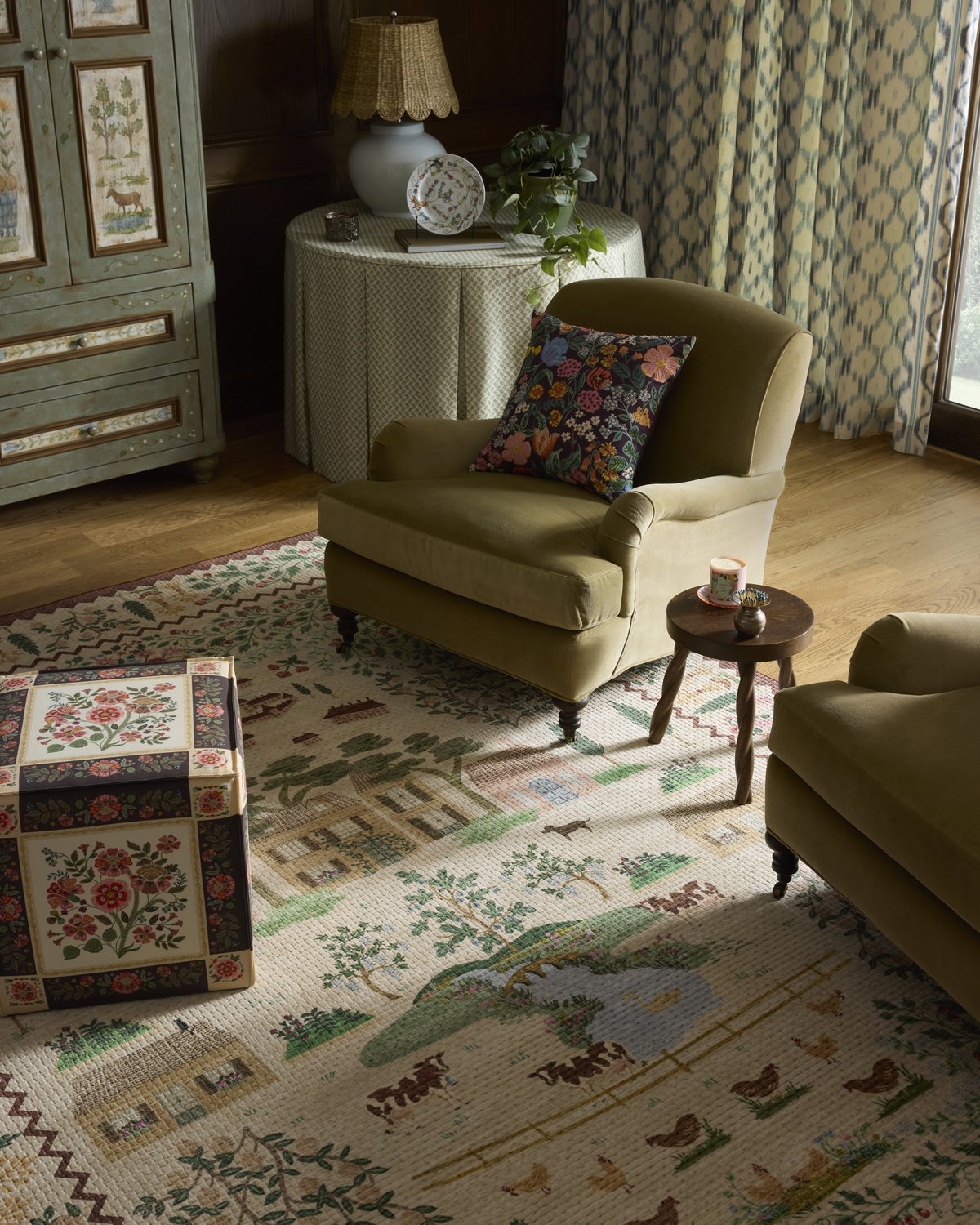 Rifle Paper Co. x Loloi Orchard Rug, 5' length x 7'6" width View 2