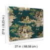 Pagoda And Sampan Scenic Forest Wallpaper, by York Wall, 27' length x 2'3" width x 0.02" depth thumbnail 8
