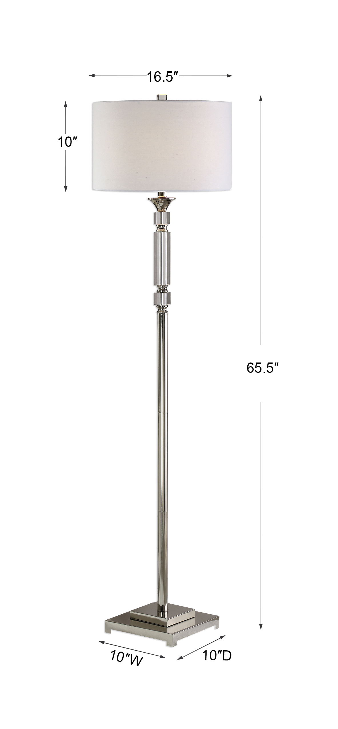 Volusia Nickel Floor Lamp large image 