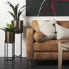Loretta  Cognac Brown Faux Leather Three Seater Sofa with Two Bolster Cushions thumbnail 2
