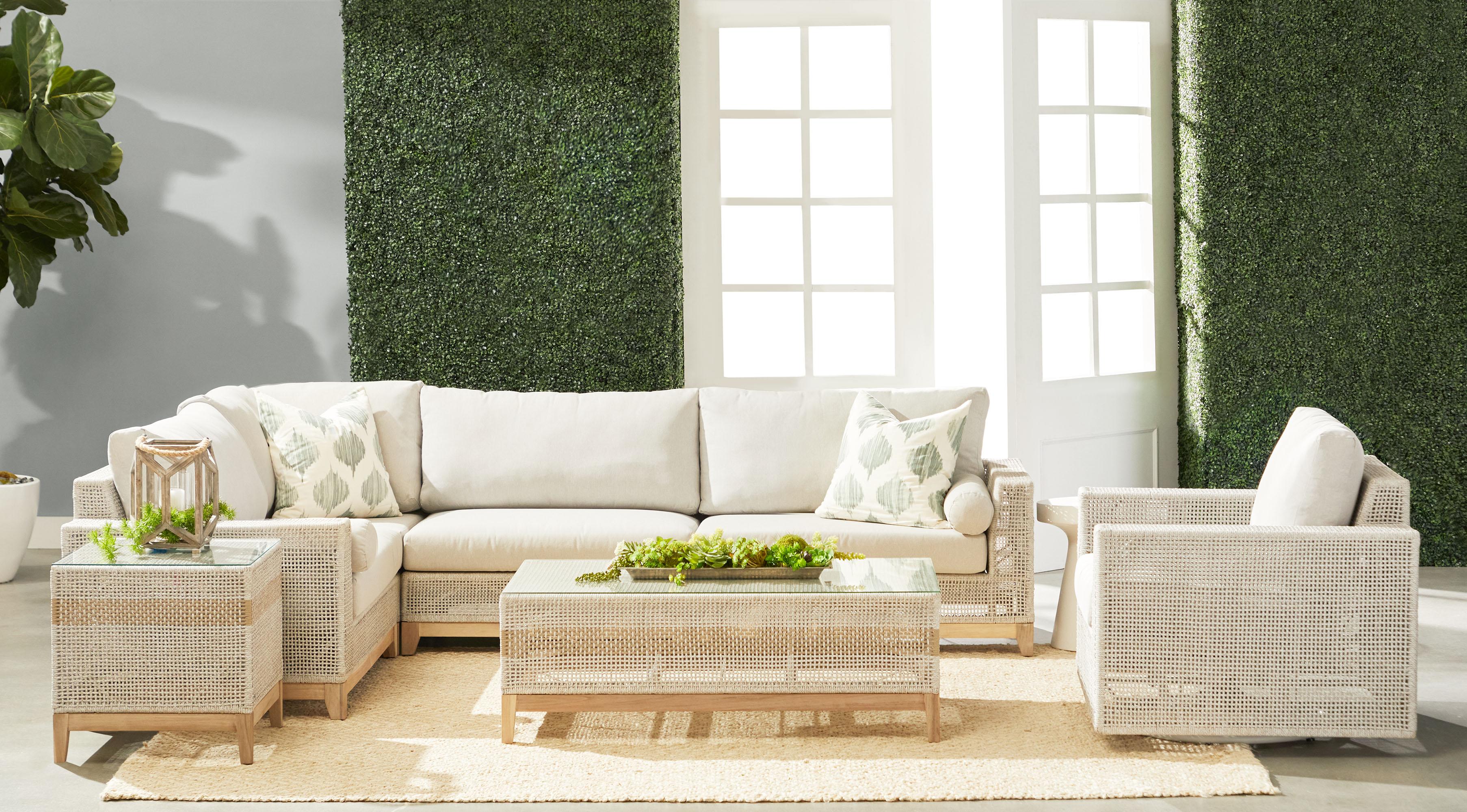 Tapestry Outdoor Coffee Table, by Essentials for Living, 50" width x 17" height x 28" depth View 10