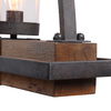Atwood 5 Light Rustic Linear Chandelier, Ceiling Light by Uttermost, 51" width x 30.75" height x 7.75" depth thumbnail 7
