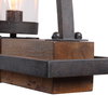 Atwood 5 Light Rustic Linear Chandelier, Linear Suspension by Uttermost, 51" width x 30.75" height x 7.75" depth thumbnail 7