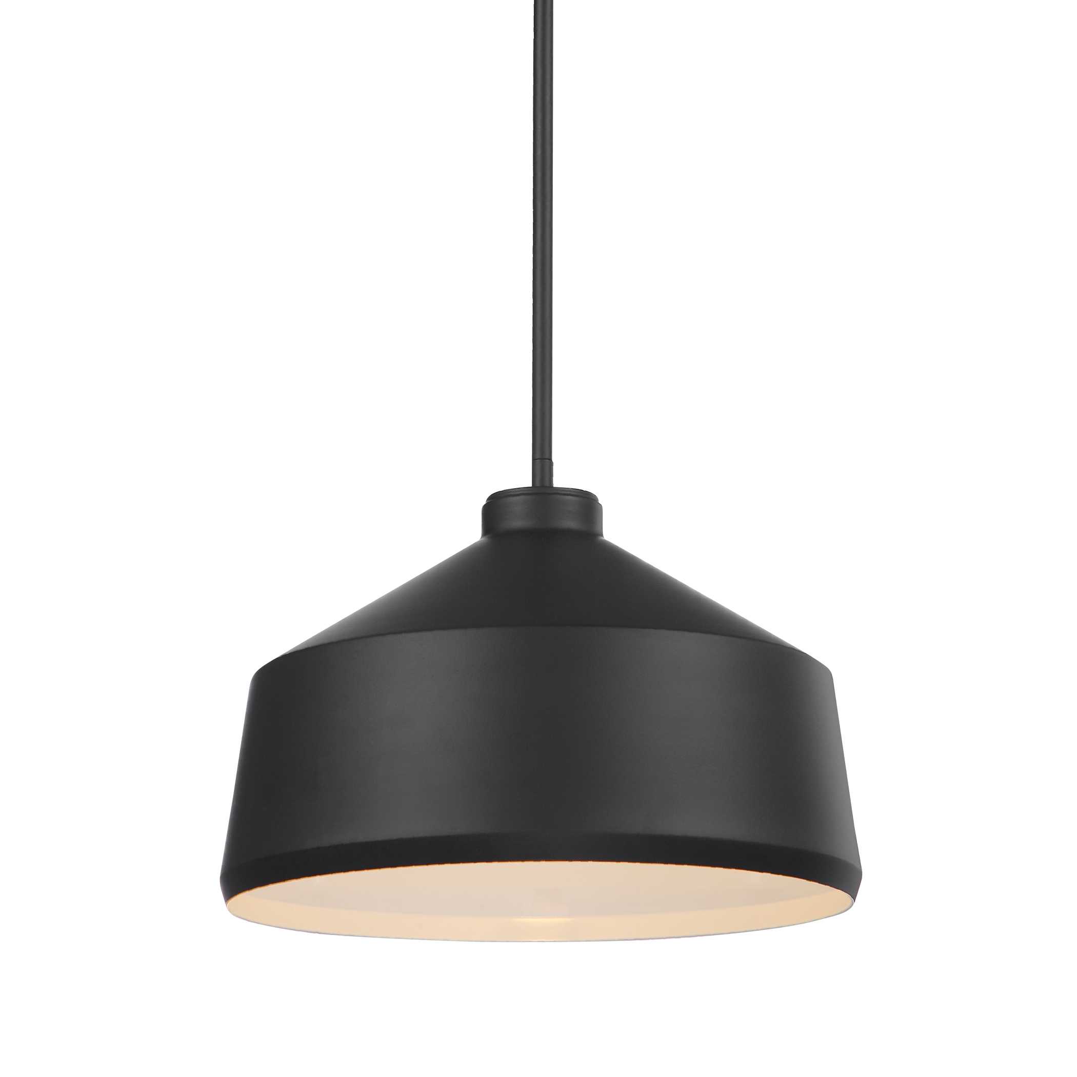 Holgate 1 Light Black Pendant, Ceiling Light by Uttermost, 14" width x 10" height x 14" diameter x 14" depth View 1
