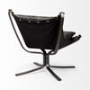 Colarado Black Leather Cushions with Black Metal Frame Sling-Style Accent Chair thumbnail 6