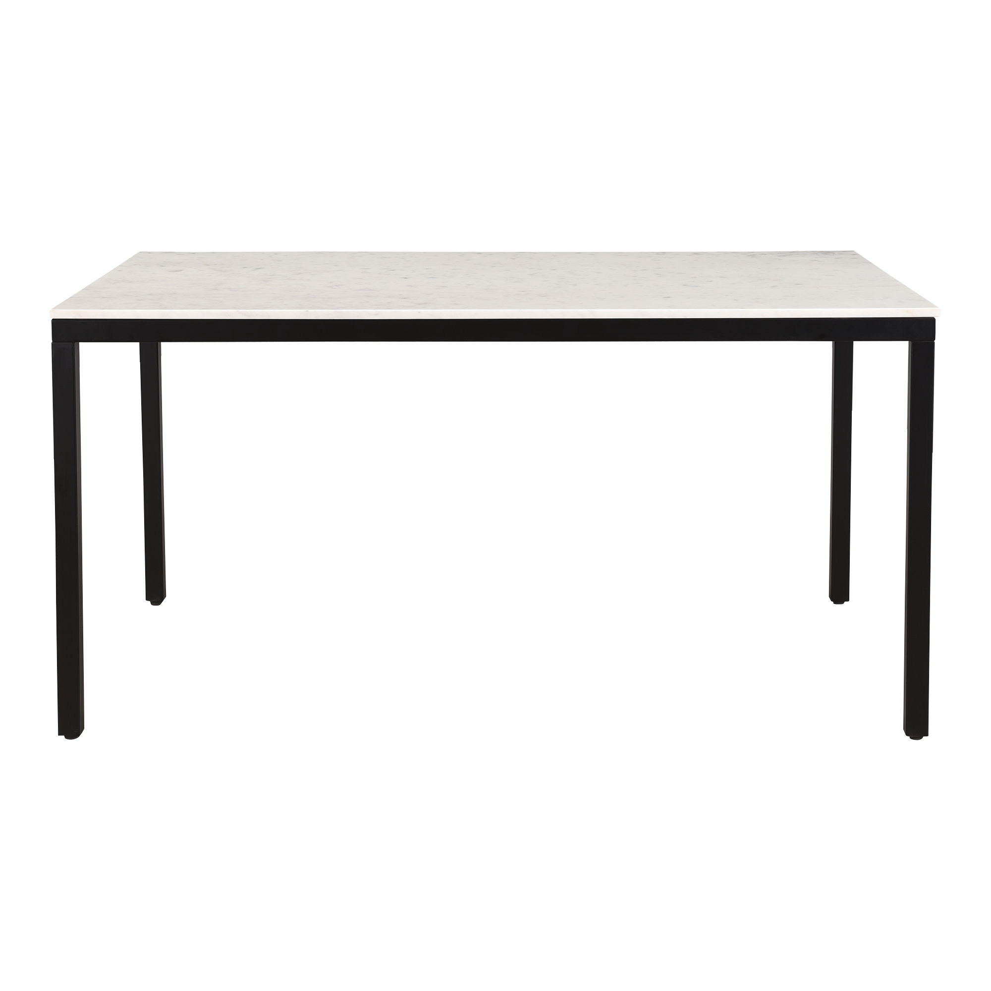 Parson Marble Small Dining Table White, by Moe's Home, 60" width x 30" height x 36" depth View 1