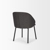 Shannon Dining Chair with Gray Fabric & Matte Black Metal, by Mercana, 22.5" length x 22.75" width x 31.5" height thumbnail 7