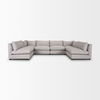 Halston 6 Piece Light Grey U Shaped Sofa Set thumbnail 1