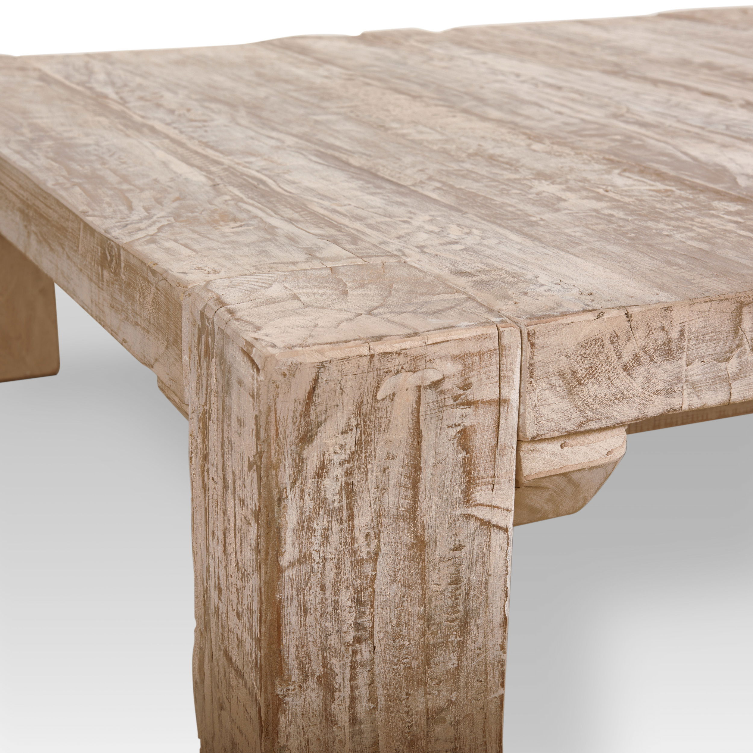 McArthur 48x48 Square Reclaimed Solid Wood Coffee Table, by Mercana, 48" length x 48" width x 14" height View 7