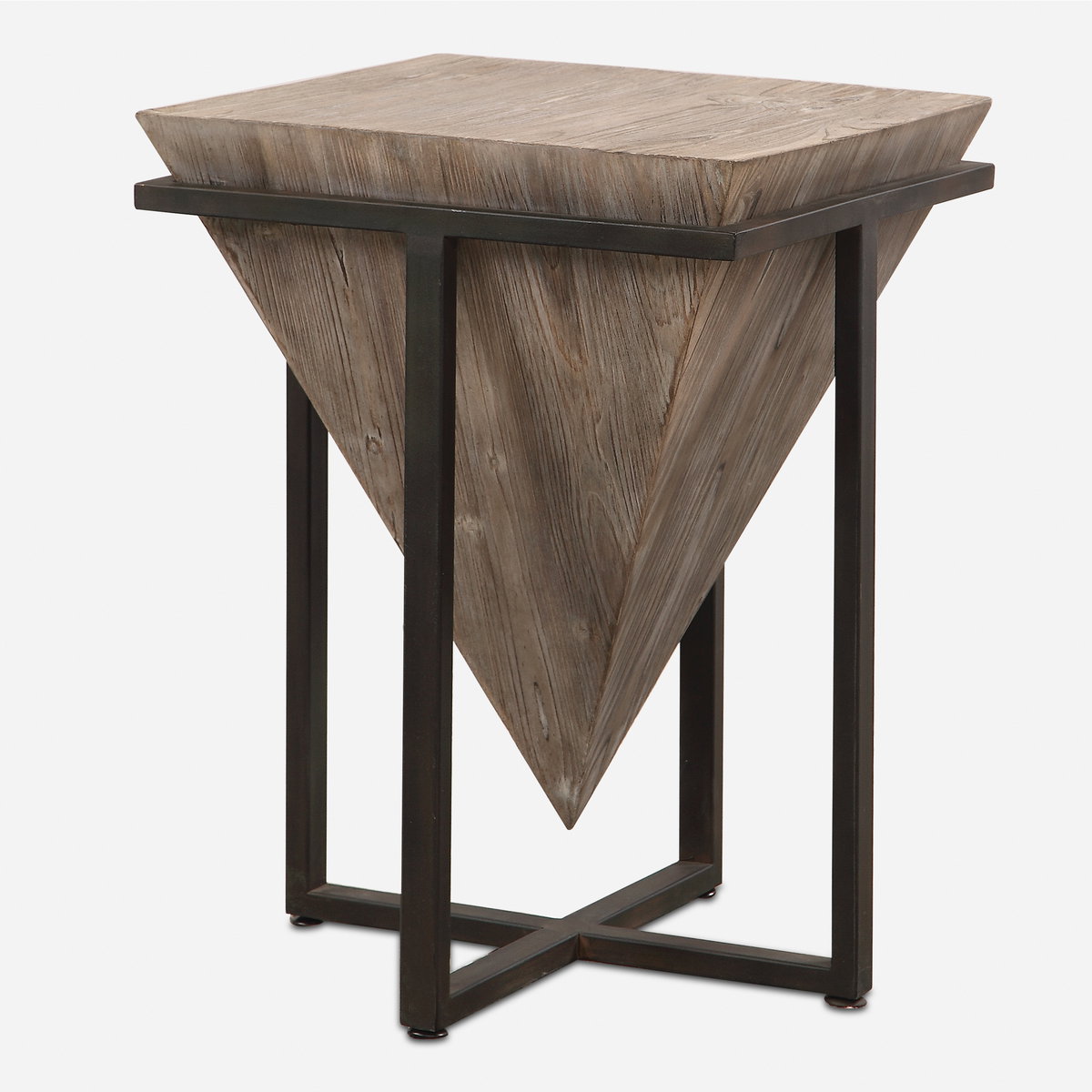 Bertrand Wood Accent Table, Furniture by Uttermost, 18.25" width x 25.25" height x 18.25" depth View 1