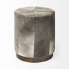 Zahavi I 23'H grey-toned hair-on-hide ottoman thumbnail 6