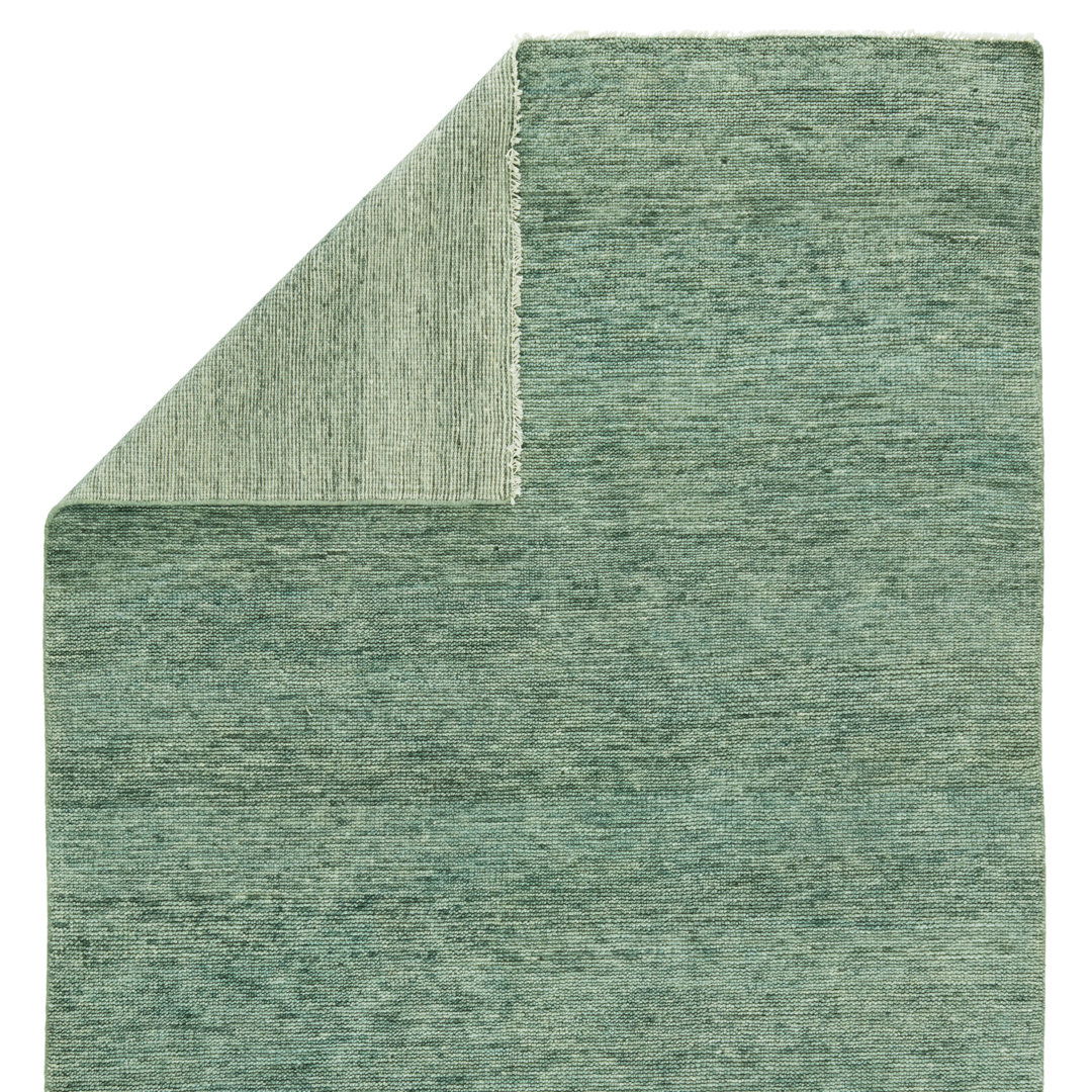 Jaipur Living Origin SAG08 Handknotted Solid Teal and Green Area Rug (6'x9') large image 