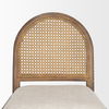 Elle Rounded Caneback Medium Brown Wood with Oatmeal Fabric Counter Stool thumbnail 9