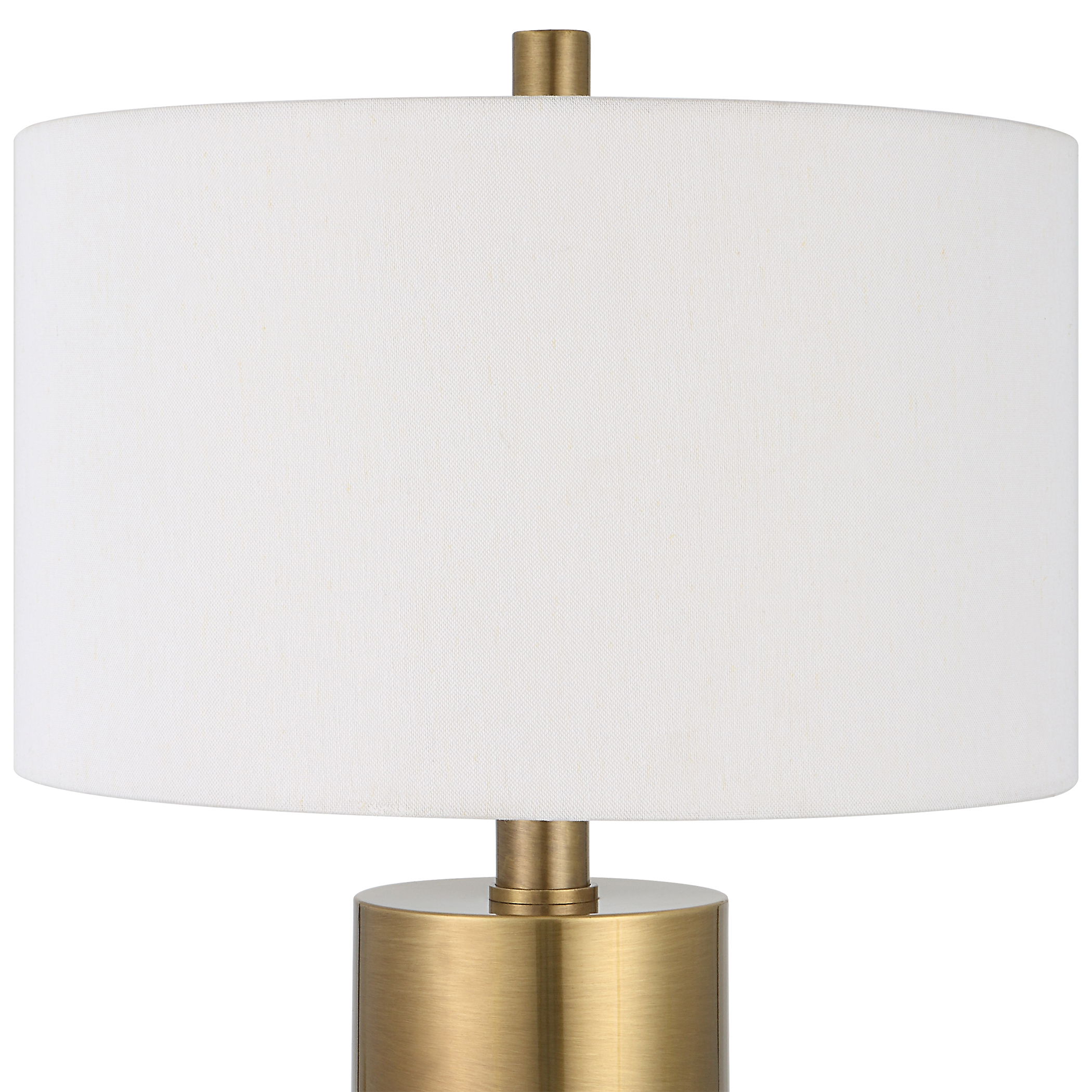 Adelia Ivory & Brass Table Lamp large image 