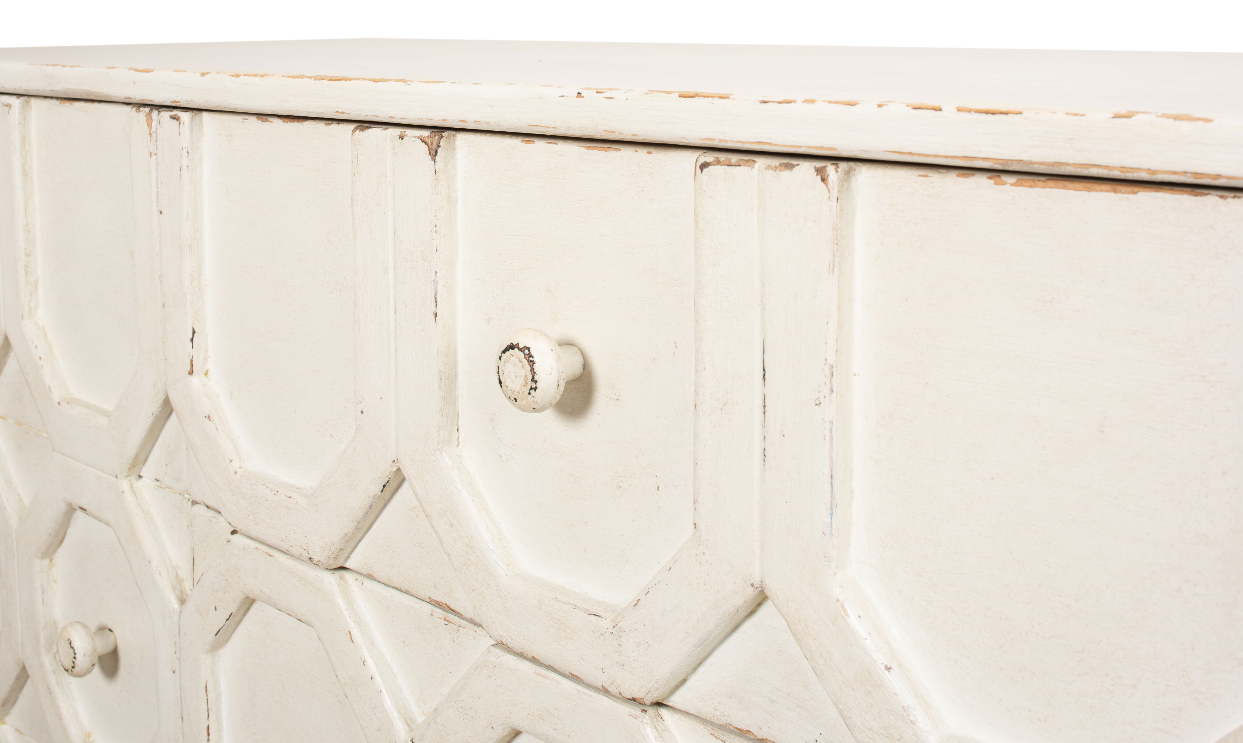 Becket Sideboard, Antique White, Cabinets & Sideboard by Sarreid, 74" length x 20" width x 33" height View 13