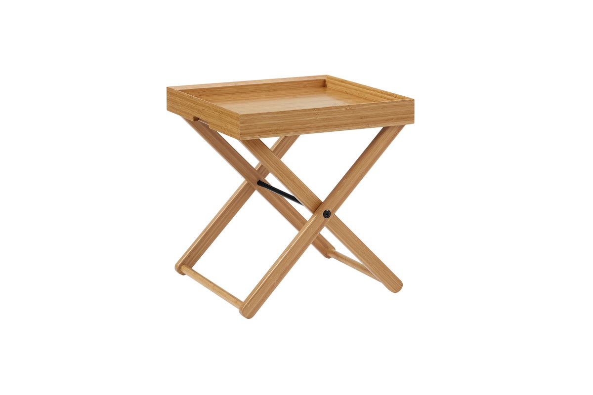 Teline Tray Table, Caramelized, Side & End Table by Greenington, 19" length x 19" width x 21" height View 1