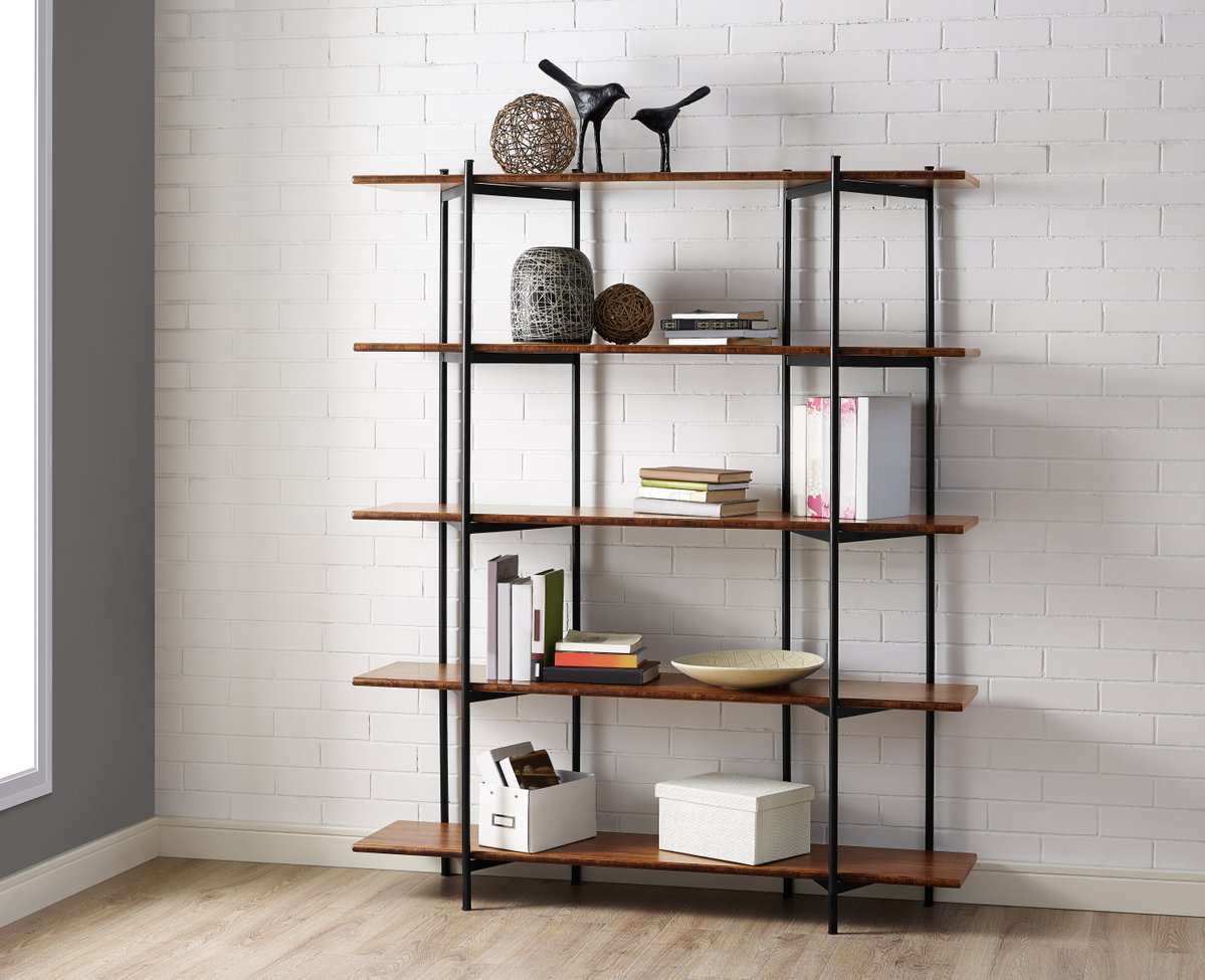 Studio Line Metal Shelf, Exotic, Shelving & Bookcase by Greenington, 13.5" length x 55" width x 66" height View 3