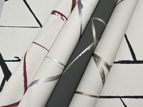 Intersect Spice Red Wallpaper