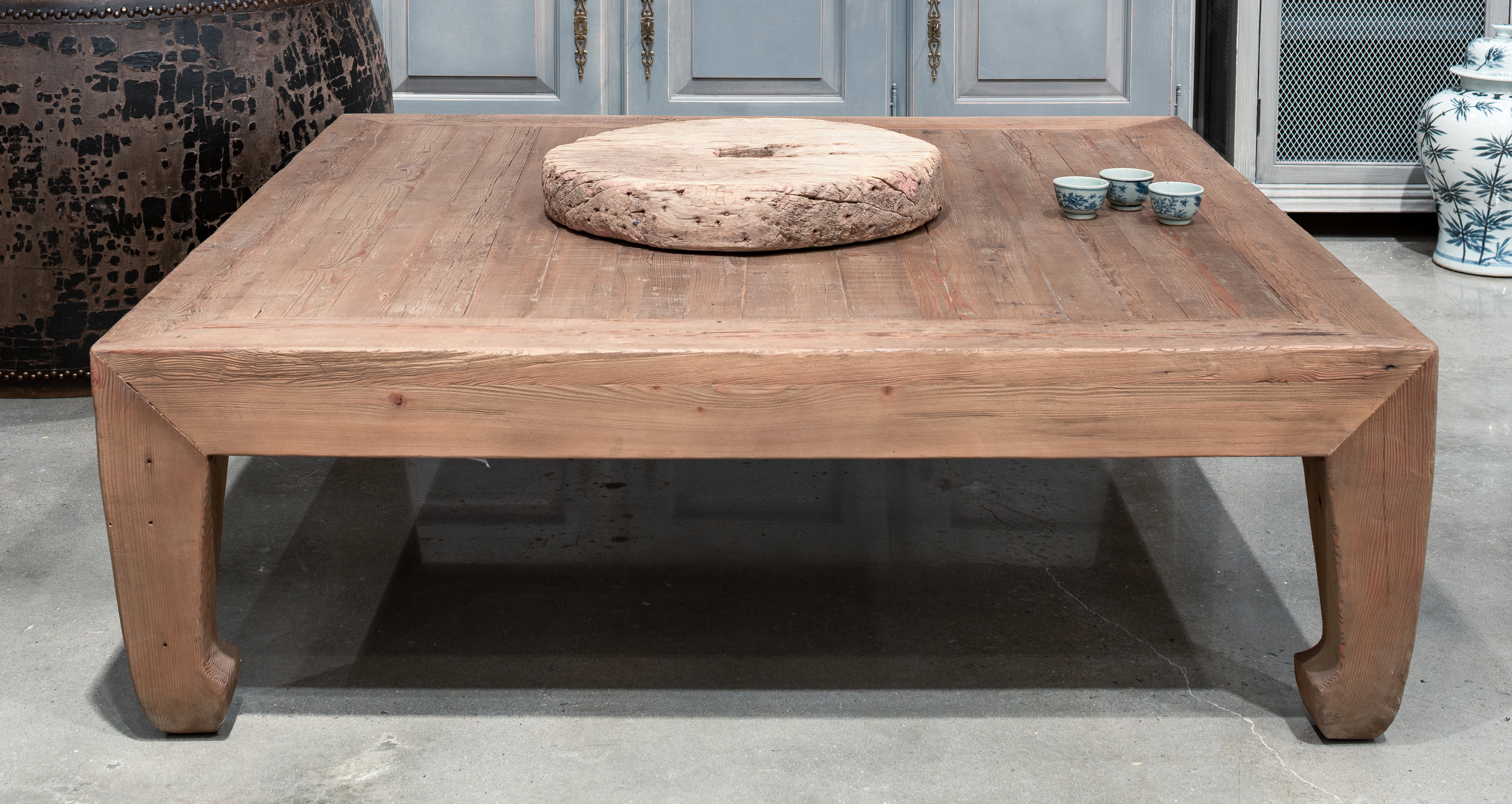 Classic Chinese Coffee Table, by Sarreid, 57" length x 57" width x 18" height View 11