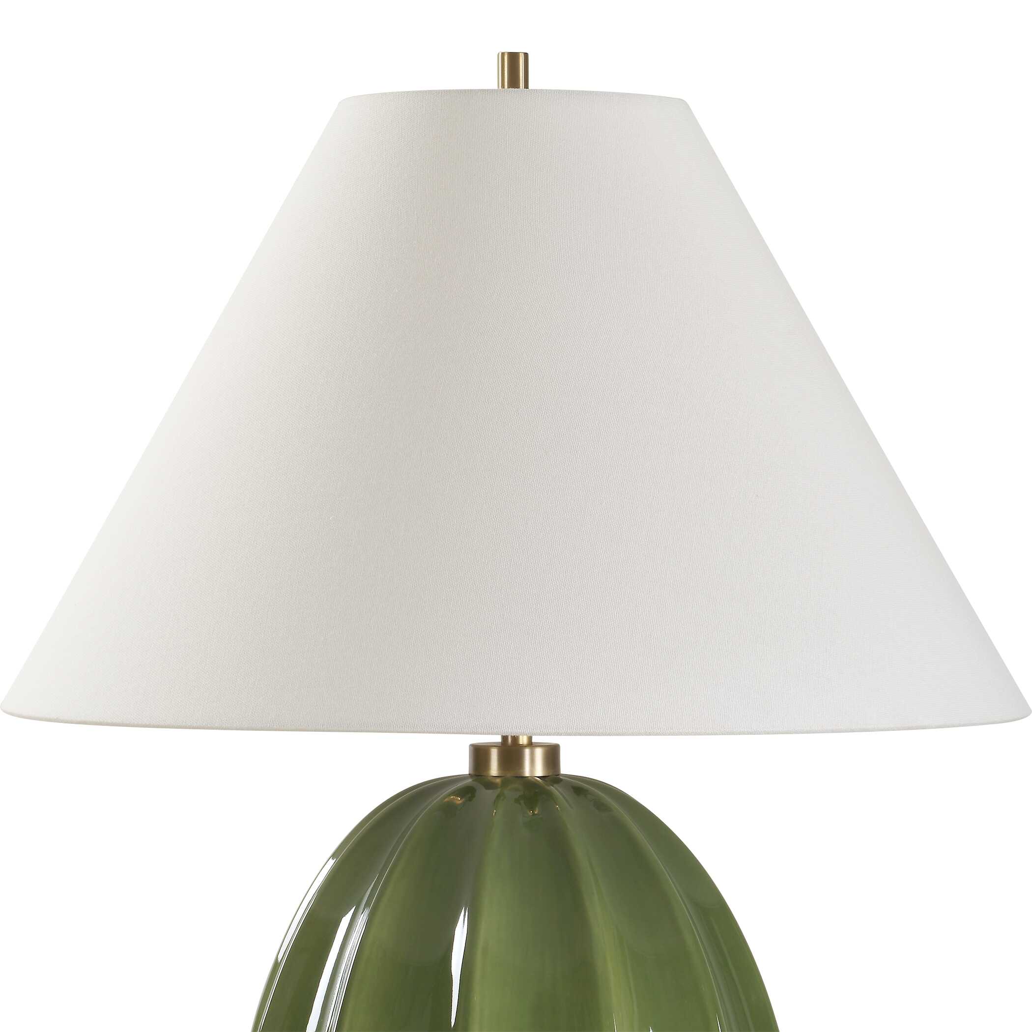 Renna Moss Green Table Lamp, by Uttermost, 20" width x 25.5" height x 20" depth View 6