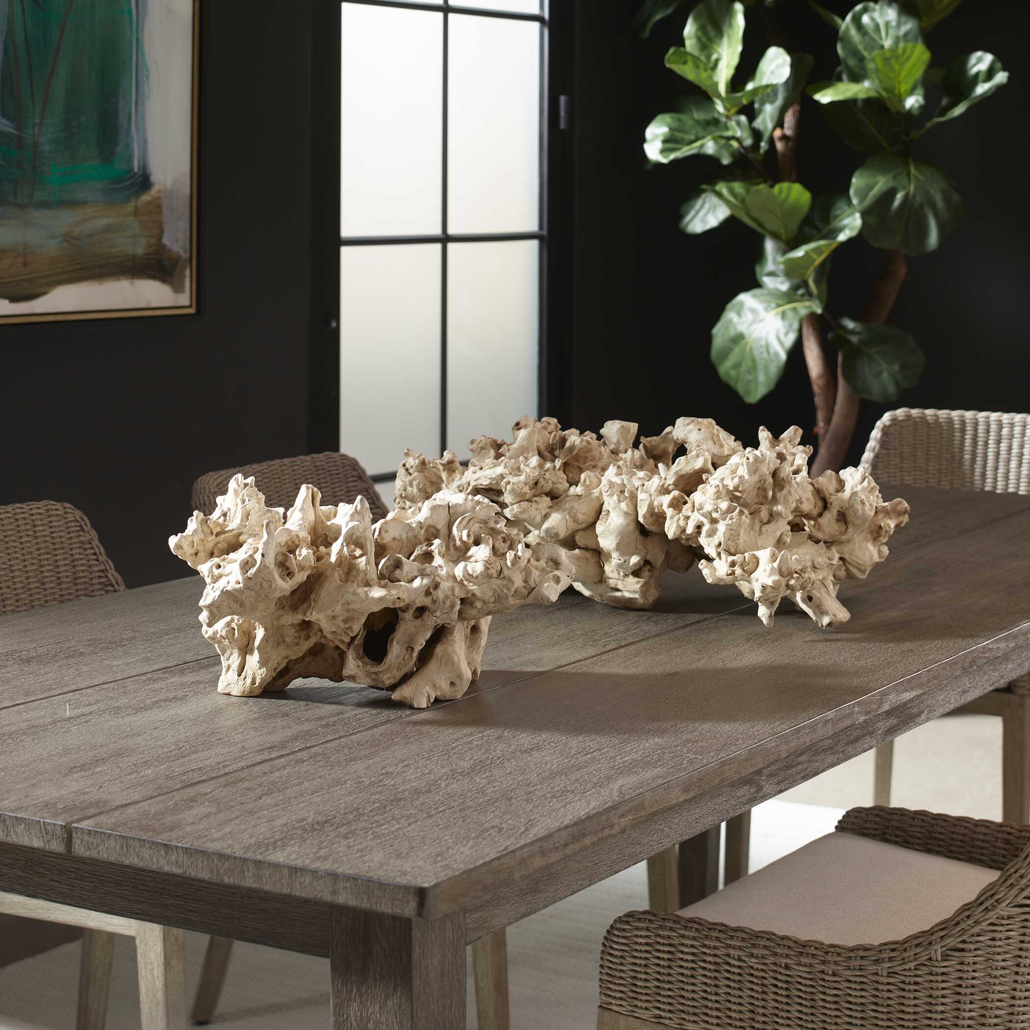 Elemental Root Outdoor Sculptures Set/2, Decorative by Uttermost, 21.5" width x 8" height x 15" depth View 2