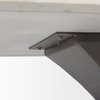 Maxton 79'L x 39'W Rectangular Pedestal Dining Table | White Marble & Gunmetal Metal | Seats 8, by Mercana, 79" length x 39" width x 30" height thumbnail 9