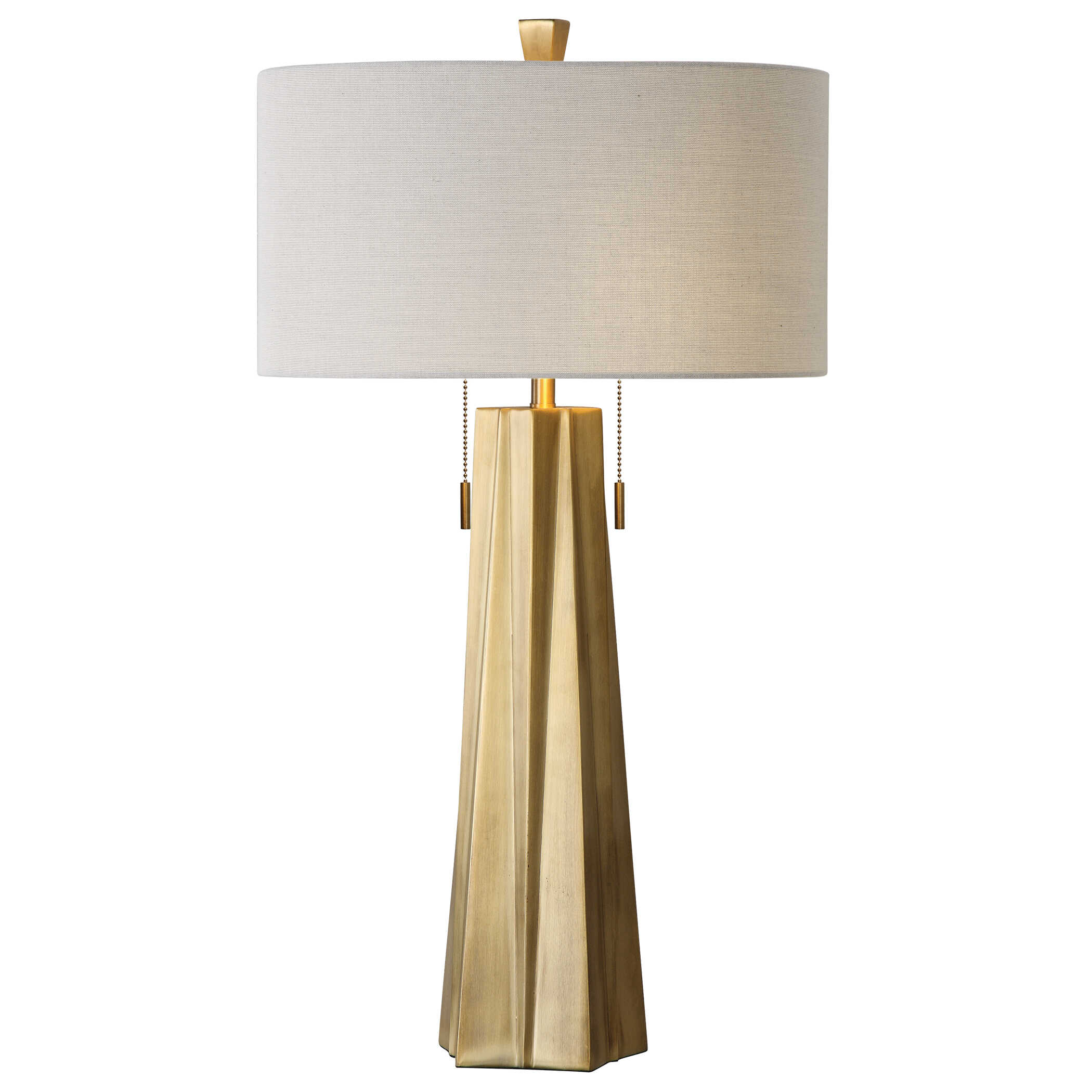Maris Gold Table Lamp, by Uttermost, 17" width x 31.25" height x 17" depth View 1