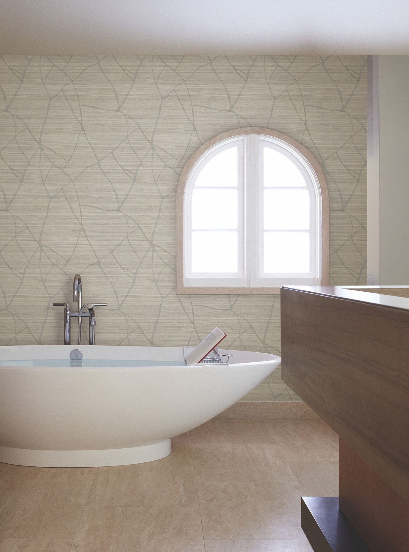 Raska Taupe Wallpaper large image 