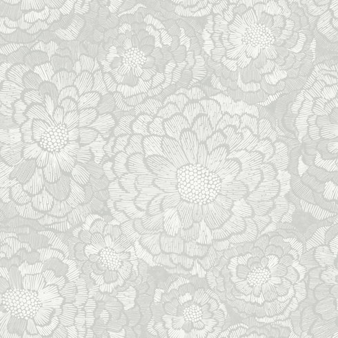 Zen Dahlia Grey Peel & Stick Wallpaper