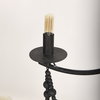 Selma Black Wood Bead and Metal Chandelier, by Mercana, 37.8" length x 33.27" width x 96.85" height thumbnail 7