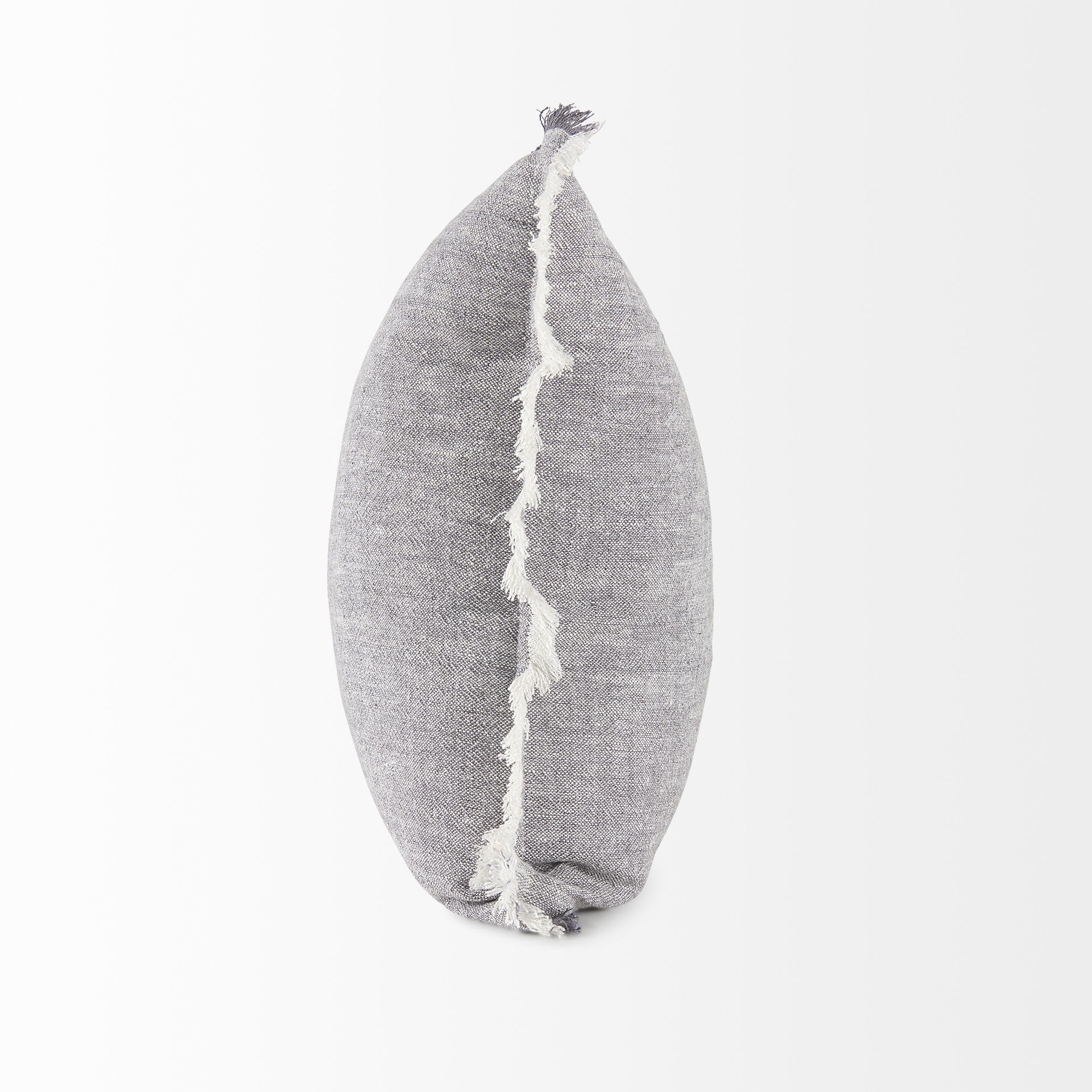 Thais 20L x 20W Blue and Cream Fringed Decorative Pillow Cover, by Mercana, 20" length x 20" width x 0.2" height View 7