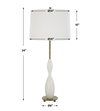 Annora Glossy White Table Lamp, by Uttermost, 1'3" width x 2'10" height x 1'3" depth thumbnail 3