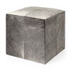 Zahavi I 20' Grey-toned hair-on-hide ottoman thumbnail 0