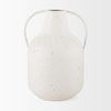 Treva Tall White with Black Speckles Metal Vase thumbnail 4