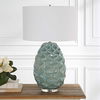Laced Up Sea Foam Glass Table Lamp, by Uttermost, 20" width x 32.25" height x 20" depth thumbnail 4