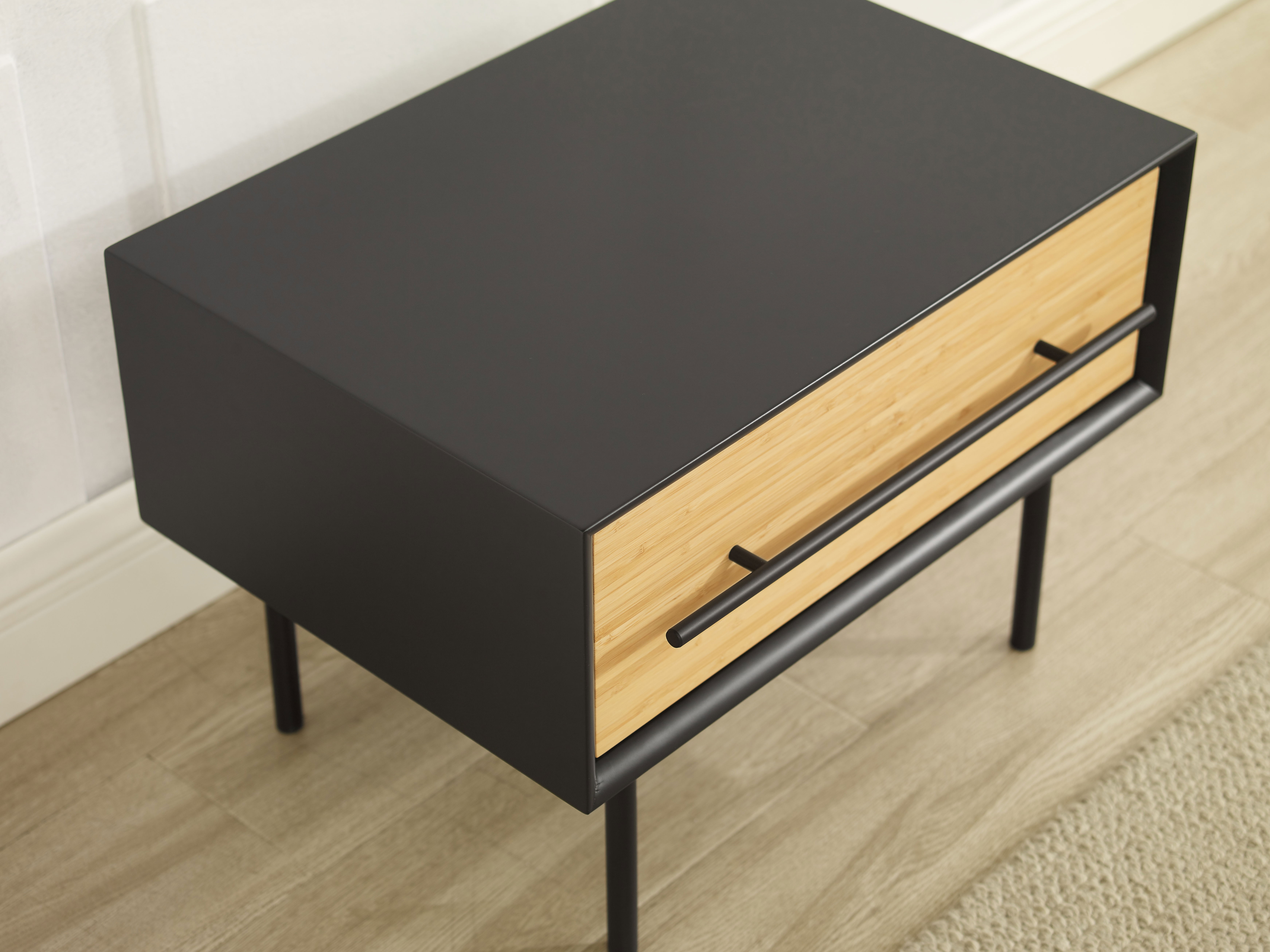 Santa Cruz 1 Drawer Nightstand, Wheat, by Greenington, 15.75" length x 22" width x 15.5" height View 11